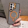 KEYSION Transparent Magnetic Lens Stand Case for Samsung Galaxy S25 S26 Ultra 5G S26+ Color Blocking Shockproof Phone Back Cover