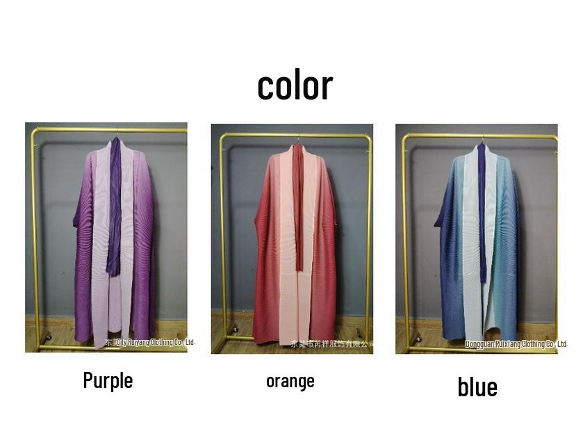 Plus Size African Pleated Long Dress Set - Miyake Style