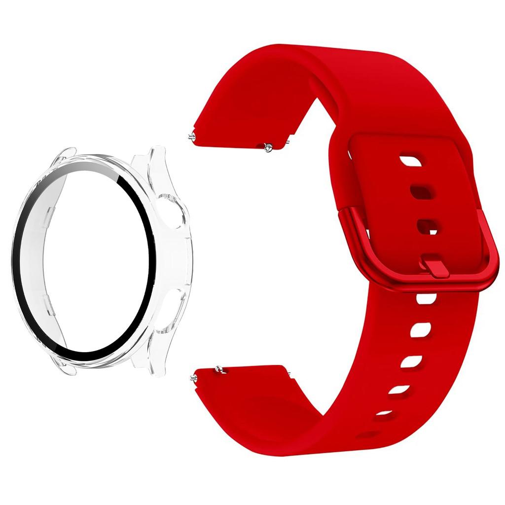 Silicone Strap & PC Case + Tempered Glass for Xiaomi Watch 5 Full Shell Screen Protector Bumper Cover Strap Smart Accessorie Set