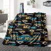 Name Custom Jacksonville Jaguars Logo Print Flannel Blanket High Quality Warm Comfortable Cover for All Seasons Perfect for Gifts Home Decor
