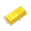 Plastic Fake Gold Bullion Simulated Golden Brick Fake Glittering Gold Bar Paperweight Door Stop Movie Prop Novelty Gift