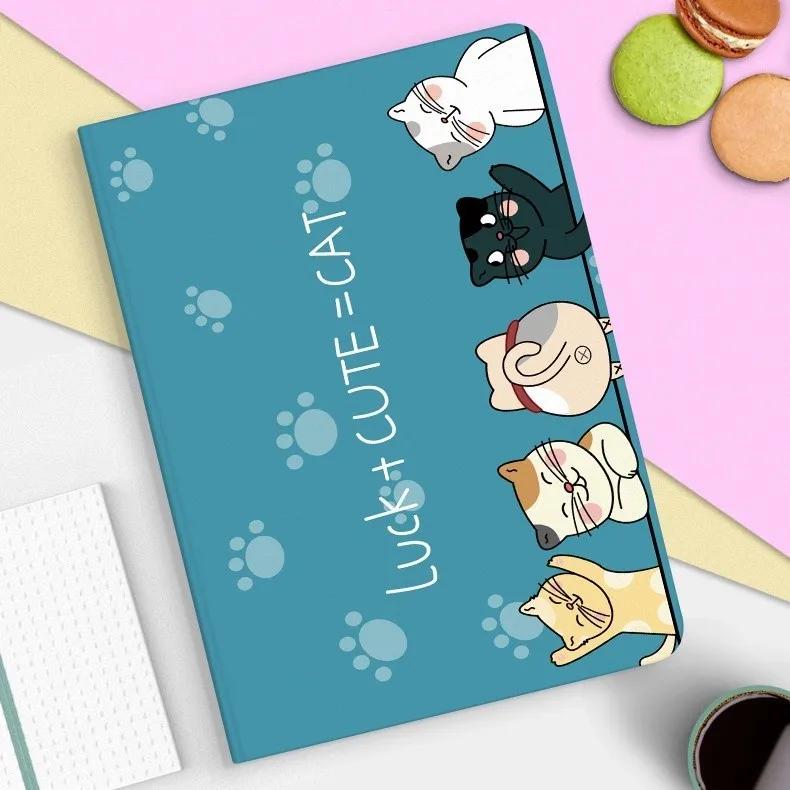 Voor Xiaomi Redmi Pad SE 8,7 Inch Hoesje Schattige Kat PU Leer Zachte Achterkant Stand Tablet Coque Cover Voor Redmi Pad SE 8 7 4g Hoesje Funda Redmi Pad SE 8.7
