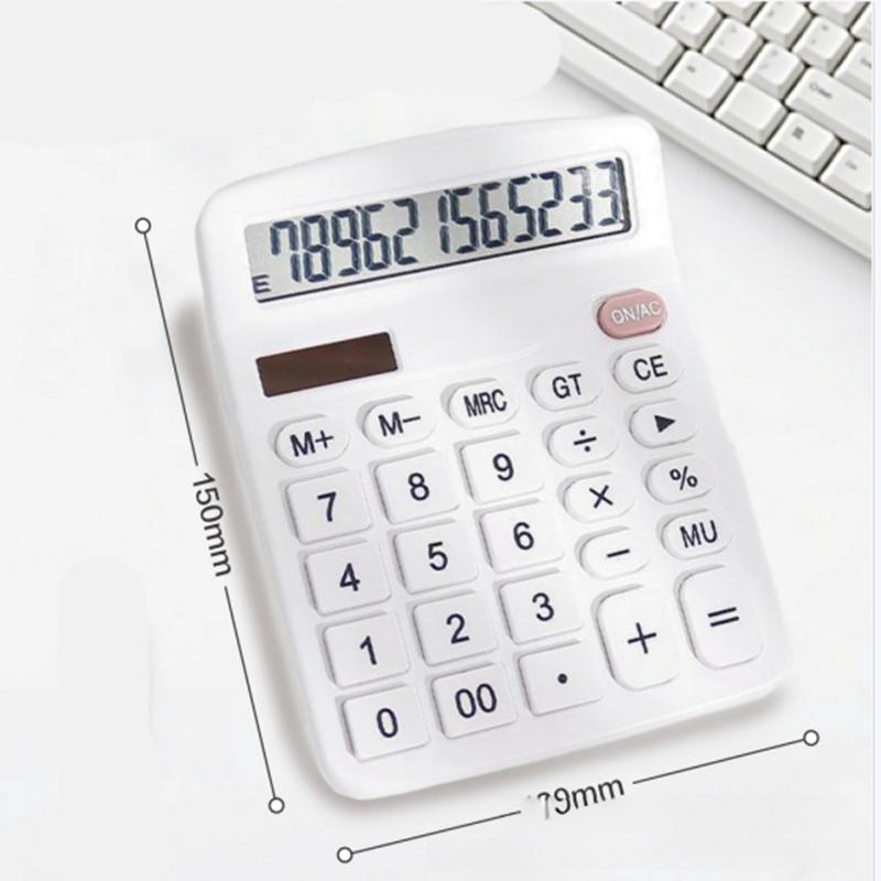 Solar-powered Calculator High Appearance Level Cute Computer Office and Student Calculator Small Size Classic and Simple