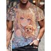 3D Printed Retro Pretty Girl T Shirt For Men Colorful Cool Graphic T-Shirts Fashion Casual Women Oversizeds