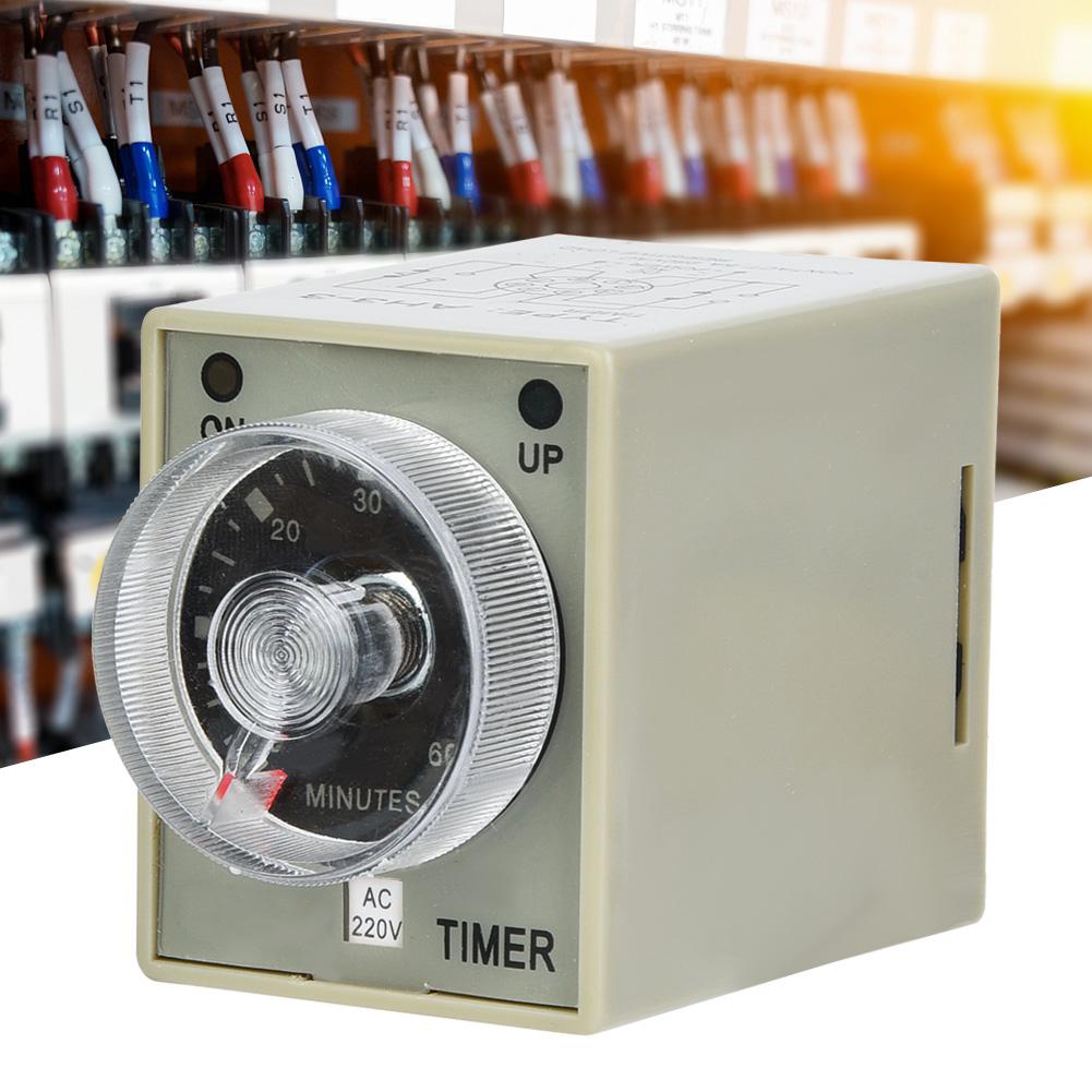 AH3 3 Timer Relay Electronic Type Adjustable Release Delay Timing Relay 8 Pins 60Min(220V)
