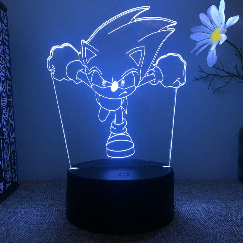 Lamp 3d Led Night Light Acrylic Touch Cartoon Character Table Desk Gifts