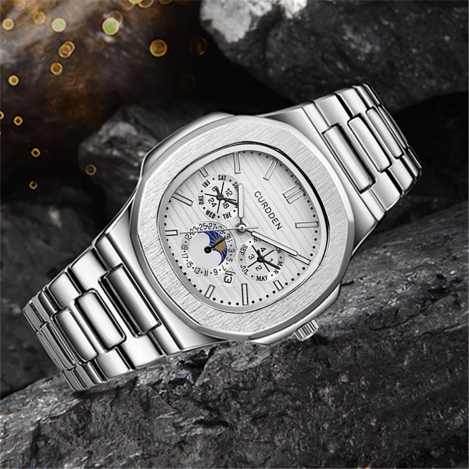 

Превосходные мужские повседневные аналоговые наручные часы с ремешком из нержавеющей стали One Size