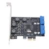 PCIE To 2 Ports 19 Pin USB 3.0 Card PCI Express To Internal Dual 19 Pin Connector USB 3.0 Expansion Card for Desktop