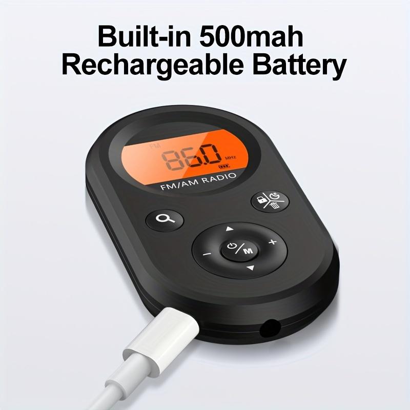 Nešiojamas radijas, asmeninis kišeninis radijas įkraunamas, geras radijo efektas, stereo ausinės, apšviestas ekranas, gali būti nustatytas laikmatis