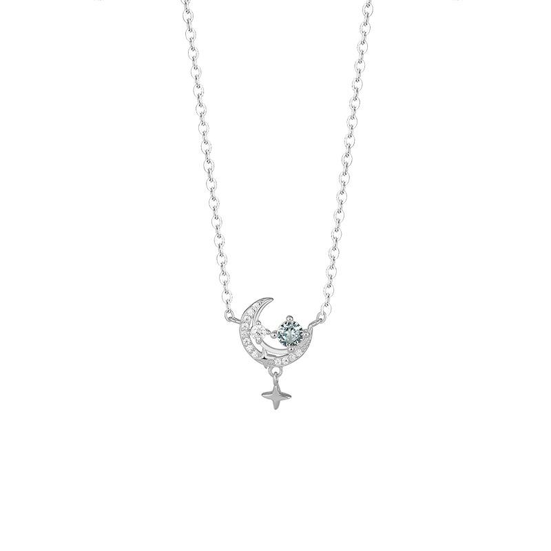 Collier Fantaisie Étoile Lune Planète pour Femme Sens du Design Minoritaire, Sens Avancé, Chaîne de Col Mode