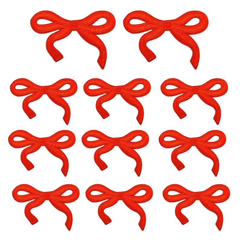 10pcs Colorful Butterfly Bow Embroidered Patch Skirt Hat Shoes Sew Embroidery Applique Decorate Iron On Patches For Clothing Diy