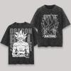 Dragon Ball Z Washed Oversized T-Shirt Cotton Short Sleeve Men Women Loose Large Casual Sports Fitness T-Shirt Men's Harajuku Clothing