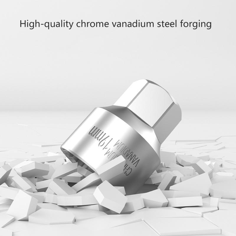 17-częściowy zestaw kluczy nasadowych przelotowych ze stali stopowej z wieloma nasadkami do zastosowań mechanicznych, oszczędzający miejsce