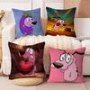 Cute Courage The C-Cowardly Dog Cushion Cover Car Throw Pillow Case For Sofa Car Christmas Gift 40x40cm 45x45cm