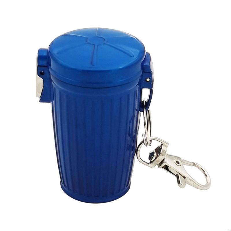 Windproof Portable Ashtray Metal Ashes Holder with Hanging Clasp For Car Travel Outdoor Activity Travel Essential