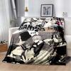 Gangsta Anime Nicolas Brown Print Soft Flannel Throw Blanket Lightweight Warm Sofa Couch Bed Home Decor Cover