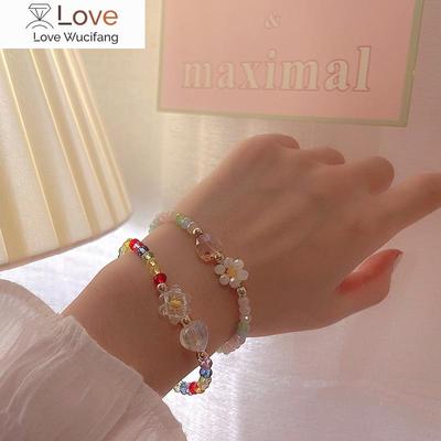 Flower Beads Korea   Fashion Jewelry High-end Natural Opal Beads Beaded Copper Inlaid Zircon Pearl Female Bracelet