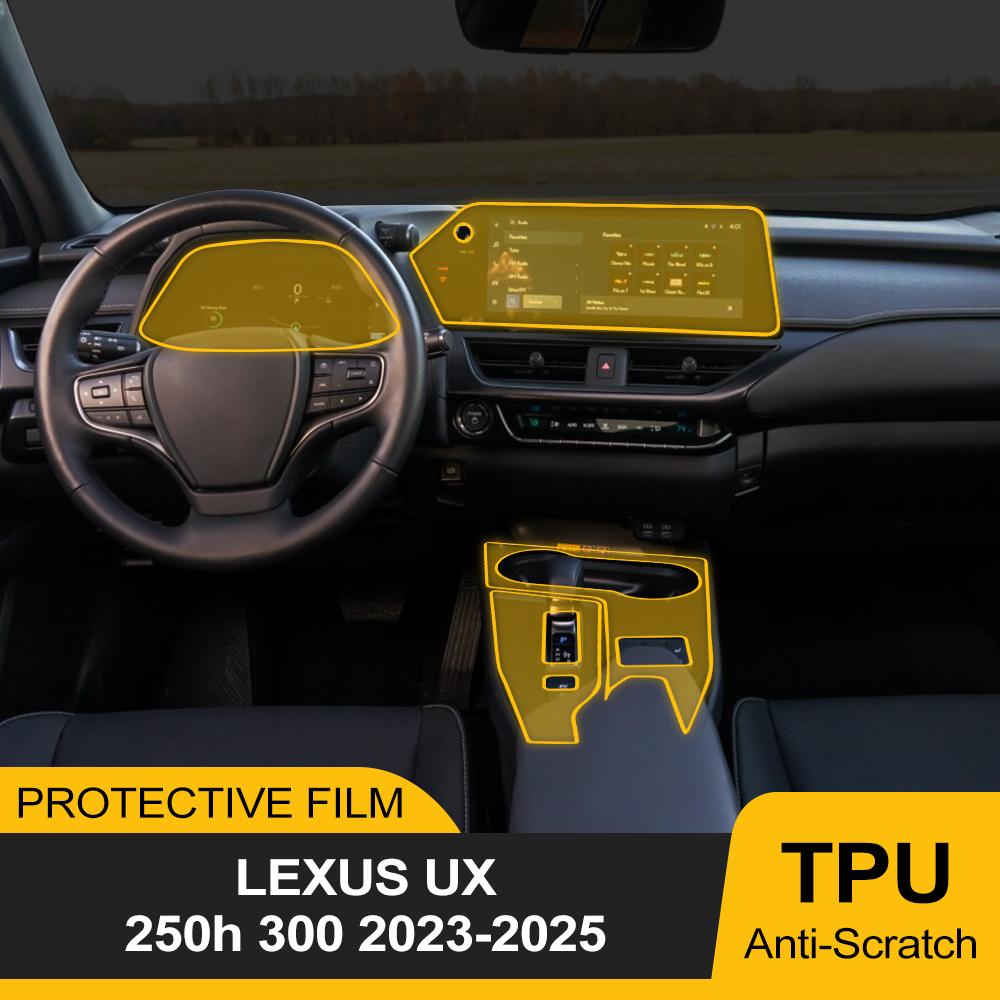 Pre Cutting TPU Film Transparent for LEXUS UX 250h 300 2026 2026 2026 2026 Interior Gear Panel GPS Center Console PPF Protection