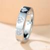 Single Row Love Heart White Zircon Crystal Rings For Women Vintage Fashion CopperColor Ring Wedding Jewelry Mother's Day Gifts
