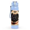 1 PZ Carlino Viso Rugoso Primo Piano 750ml Plastica Colorata Borraccia Sportiva Tappo Flip-Top Anti-Perdita Adatta per Sport Ufficio Uso Domestico