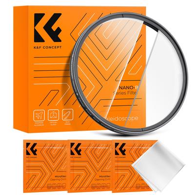 Concept 58mm Center Split Refractive Filter Optical Glass Blur Effect Special Effect Filter with 3 Cleaning Cloths K&F (NANO-B Series)