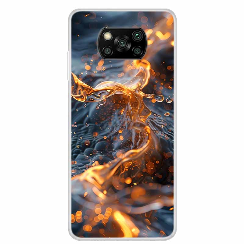 Phone Case For Xiaomi Poco X3 Pro TPU Back Cover Poco M6 Pro 4G F6 F5 F3 X6 X5 Transparent Clear Casing Soft Bumper Cats Fundas