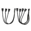 3/4 Way 4 Pin PWM Fan Splitter Cable PC Fan Extension Cable PWM Fan Extension Cable for Computer Case 4Pin Cooling Fan