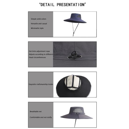 2Pcs Summer Hat with Dual Solar Fans USB Charging Wide Brim Outdoor Fishing Hat Breathable Cooling Sun Protection