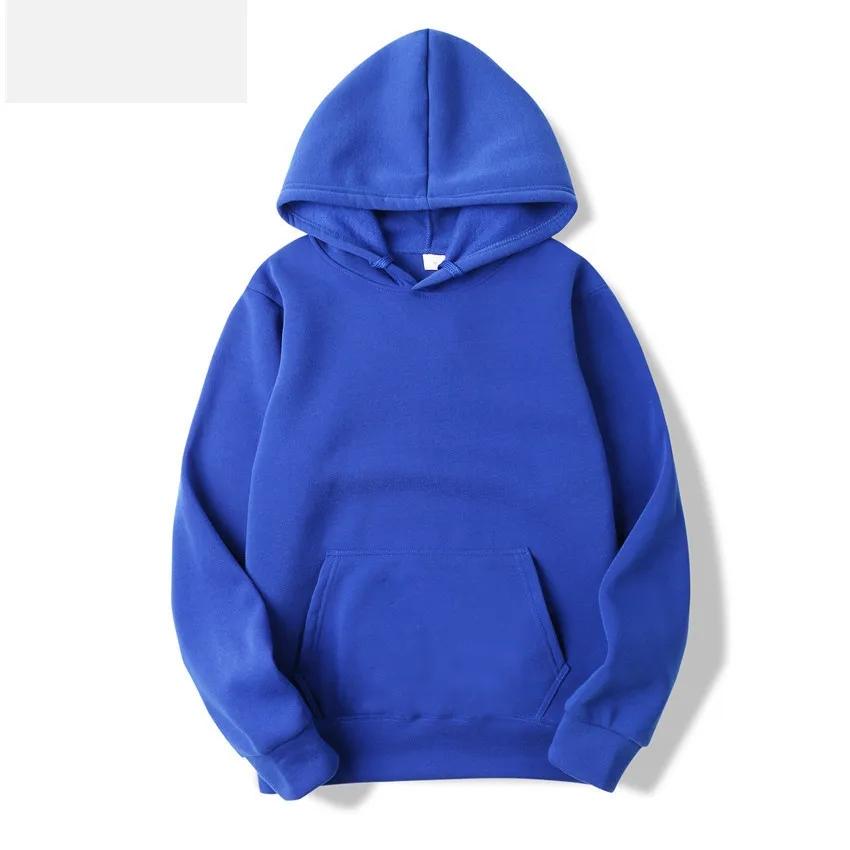 2025 Unisex Hooded Sweatshirt Men's Solid Color Sweatshirt Men's and Women's Long Sleeved Plug-in Pocket Pullover