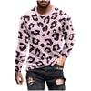 Spring and Autumn Round Neck Spotted Cow Pattern 3D Printed Top Fashionable Casual Long Sleeved Men's T-shirts