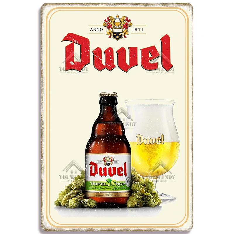 Metal Tin Sign Poster for Pub Bar Man Cave Club Wall Decoration Vintage Belgium Beer Brand Decorative Plaque Xcm