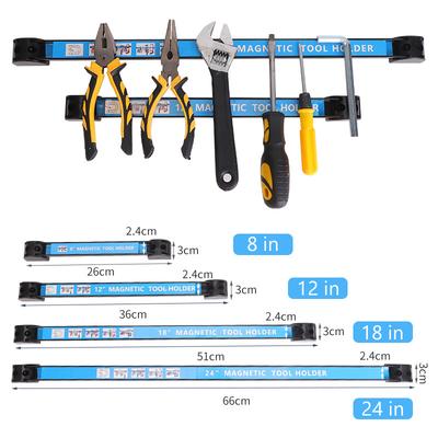 8,12,18,24 Inch Suport Magnetic pentru Scule Bară pentru Scule pentru Sarcină Grea, Raft Organizator Metalic pentru Economisirea Spațiului Instrument Pentru Atelier Garaj Acasă