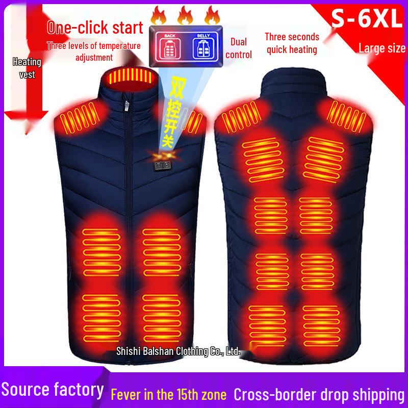 Unisex Winter Smart Heating Vest - Constant Temperature Electric Heated Cotton Jacket