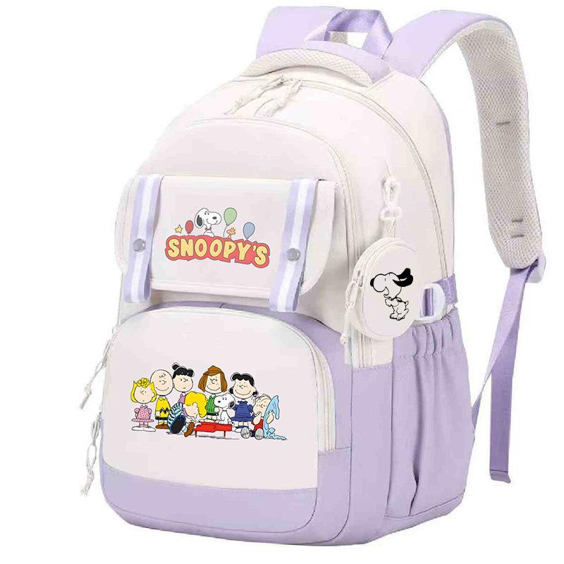 Large Capacity Schoolbag with Shoulder Strap; Student Three-piece Pencil Case Set