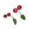 Disco Ball Cherry Decoration Pendant Mirror Ball with Leaf Props Room Decoration Smooth Mirror Texture  3D Cherry Design