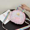 Kids Cartoon Sequin Mini Shoulder Bag For Girls With Pu Material And Lightweight Design