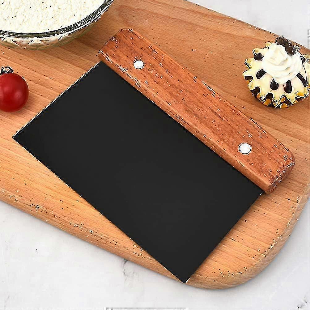 Pizza Dough Scraper - Stainless Steel Blade with Comfortable Wood Handle for Kitchen 2025