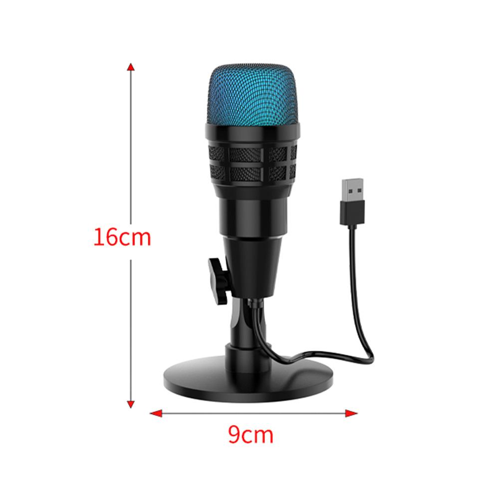 USB Condenser Microphone Plug and Play Gaming Mic for Laptop Phone Recording Live Streaming Karaoke 180 Degrees