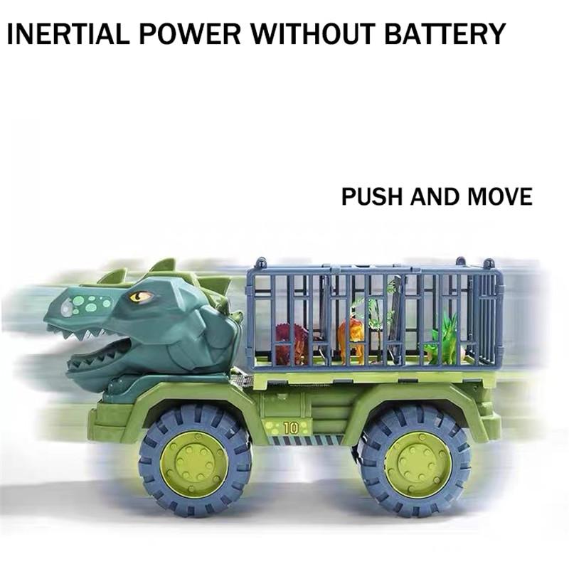 12Pcs Dinosaur Truck Toy, Mini Dinosaur Transport Car Carrier Trains Set Pull Back Monster Trucks for Boys Girls Toddlers Birthday Christmas Toy Gift