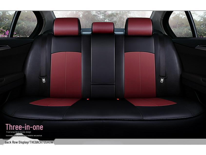 Universal Full Leather 3D Surround Car Seat Cushion - All-Season Protection