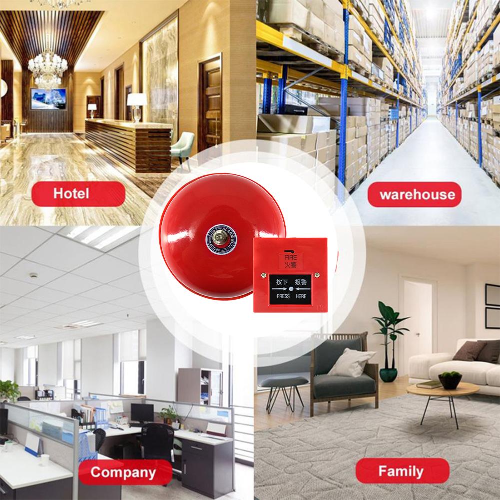 Manual Call Point Fire Alarm with Key Sound and Light Fire Alarm Fire Warning Siren for Home Or Office