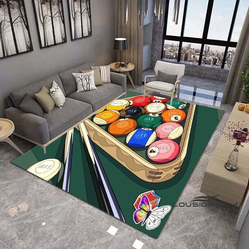 3D Color Black Pool Table Mat Carpet, Billiard Carpet, Ball Sports Carpet, Suitable for Living Room, Floor, Living Room,