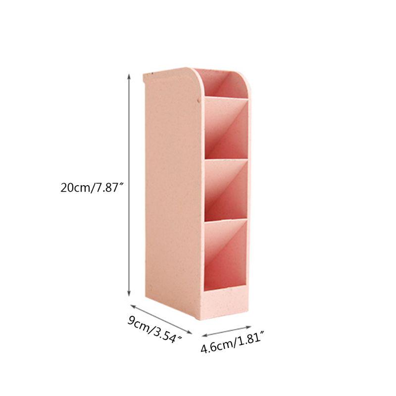 Multifunktionell 4 Fack Skrivbords Pennhållare Kontor Skola Förvaringsfodral Låda Vete