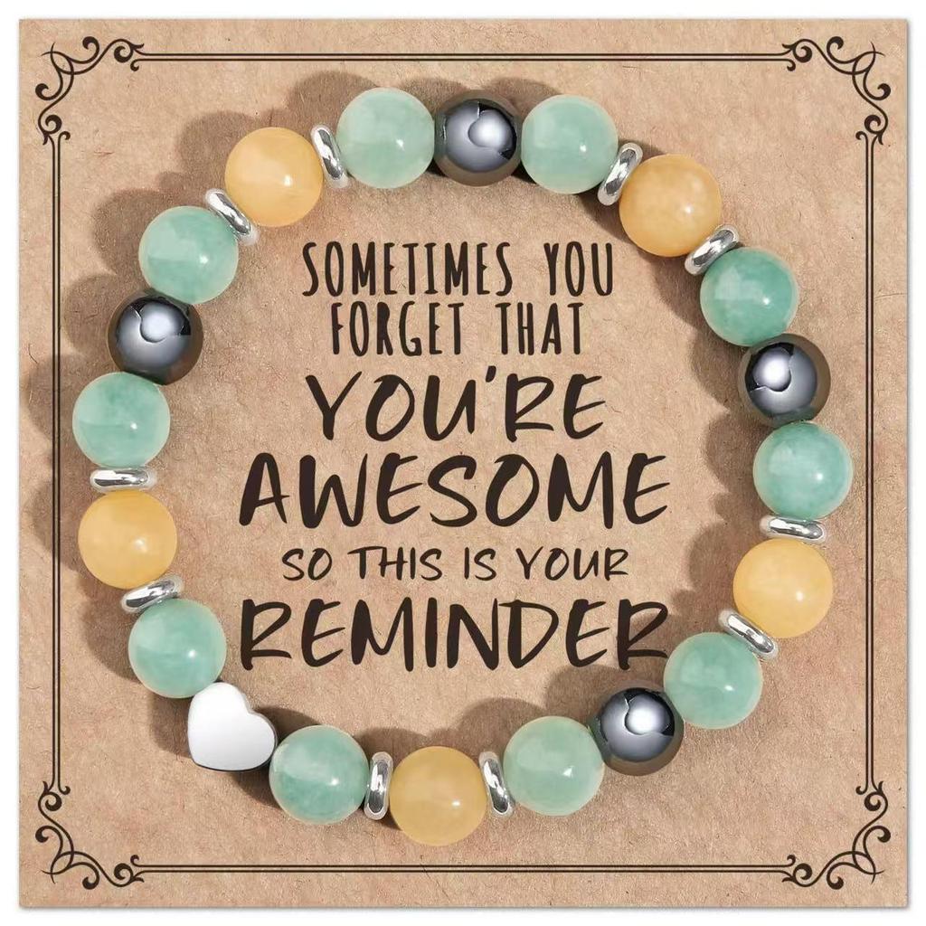 Purple Agate & African Turquoise Lapis Lazuli Tree of Life Beaded Bracelet - Christmas Gift