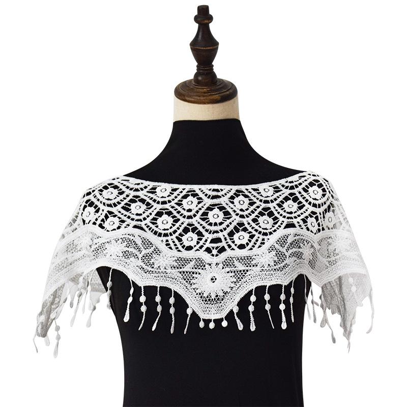 Ming style standing collar, Tn Plus Running Shoes Han lace embroidery, Han and Western fusion tassel shawl, hollowed out cloud shoulder AL102-1-2