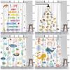 Cartoon Animals Kids Shower Curtains Cute Dogs Pet Ocean Fish Sea Turtle Whale Octopus Child Bathroom Curtain Decor With Hooks