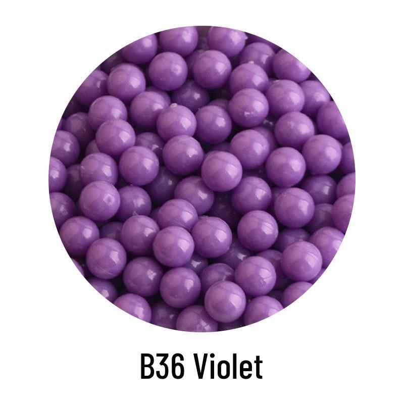 Şeker Rengi Plastik Boncuklar: Çocuk DIY Takıları, El Sanatları ve Oyuncak Tabanca Mermileri İçin Deliksiz Yuvarlak Zıplayan Toplar.