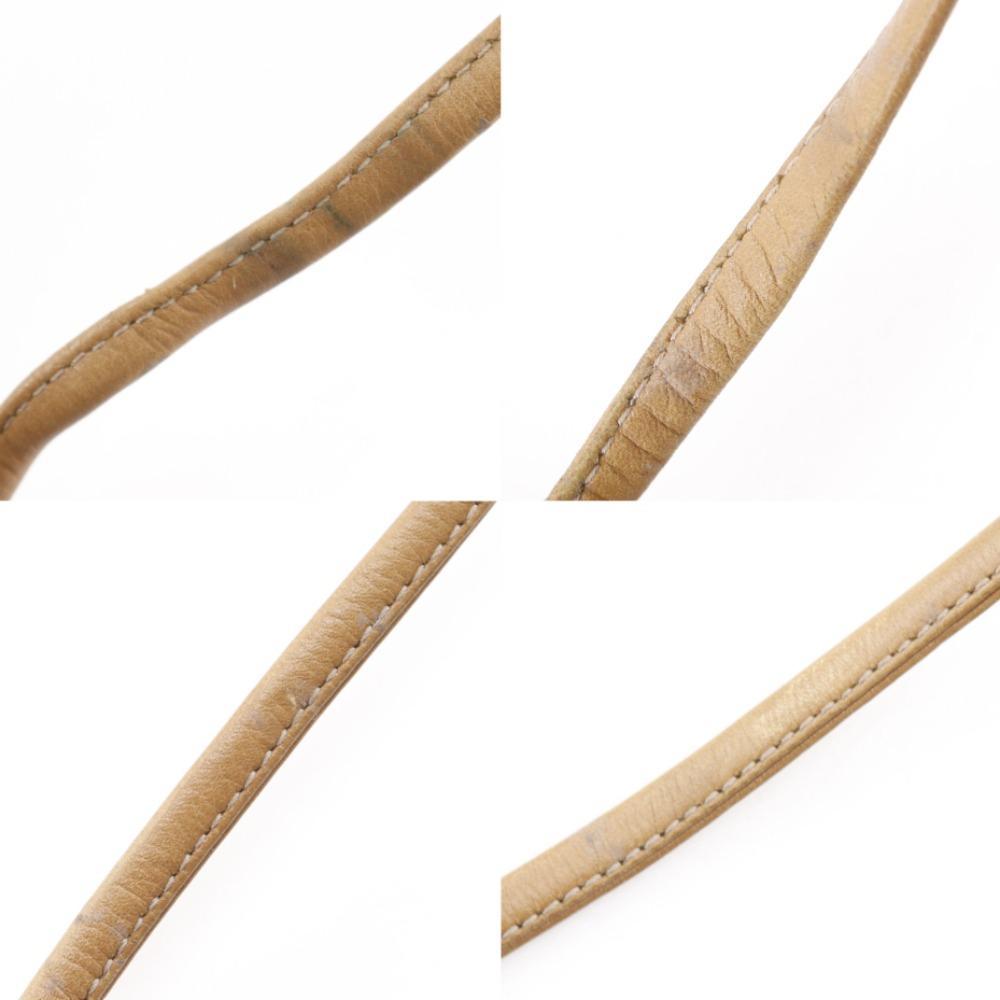 Dior Honeycomb Pattern Shoulder Bag vintage beige PVC Women Used