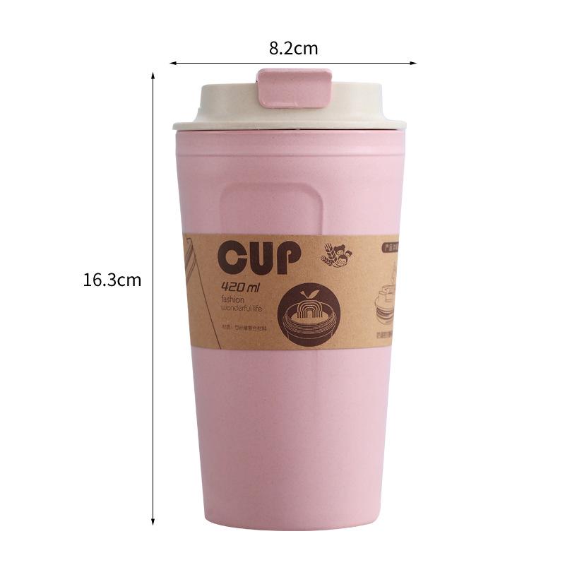 Bamboo Fiber Leak-Proof Tumbler: Portable Student Sports & Coffee Water Bottle