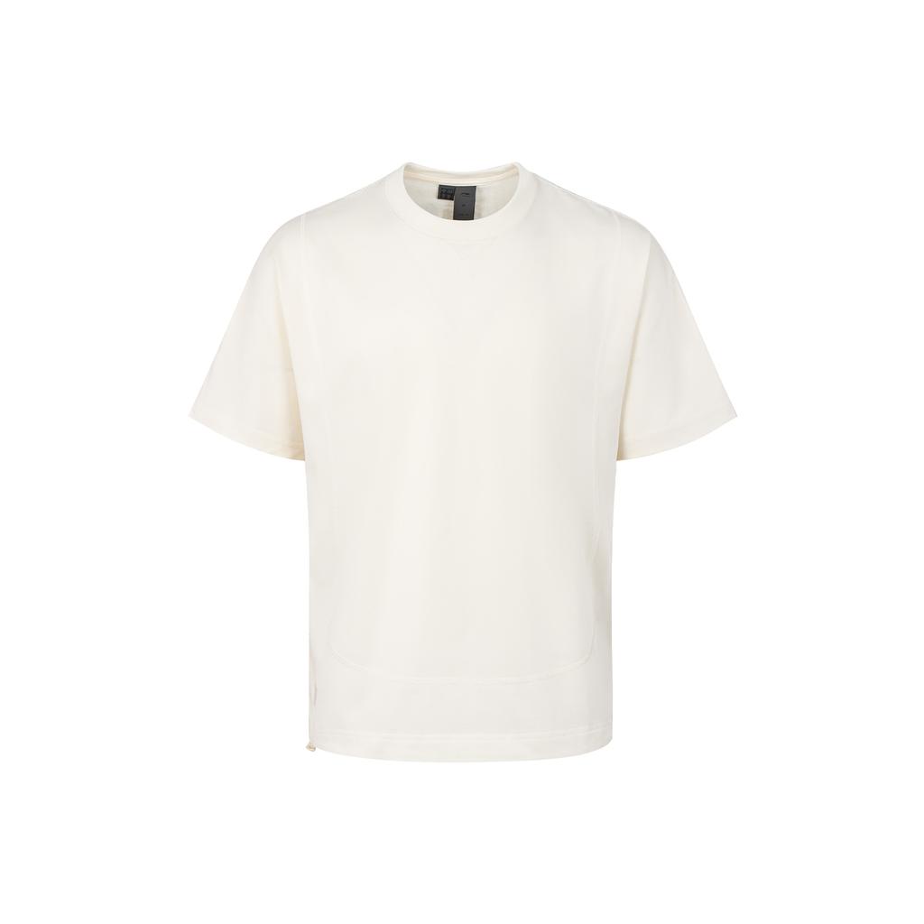 Li Ning X Jackie Chan Collaboration Casual Cool Fabric Short Sleeve T-Shirt Unisex Tops Paper-White ATSW645-3